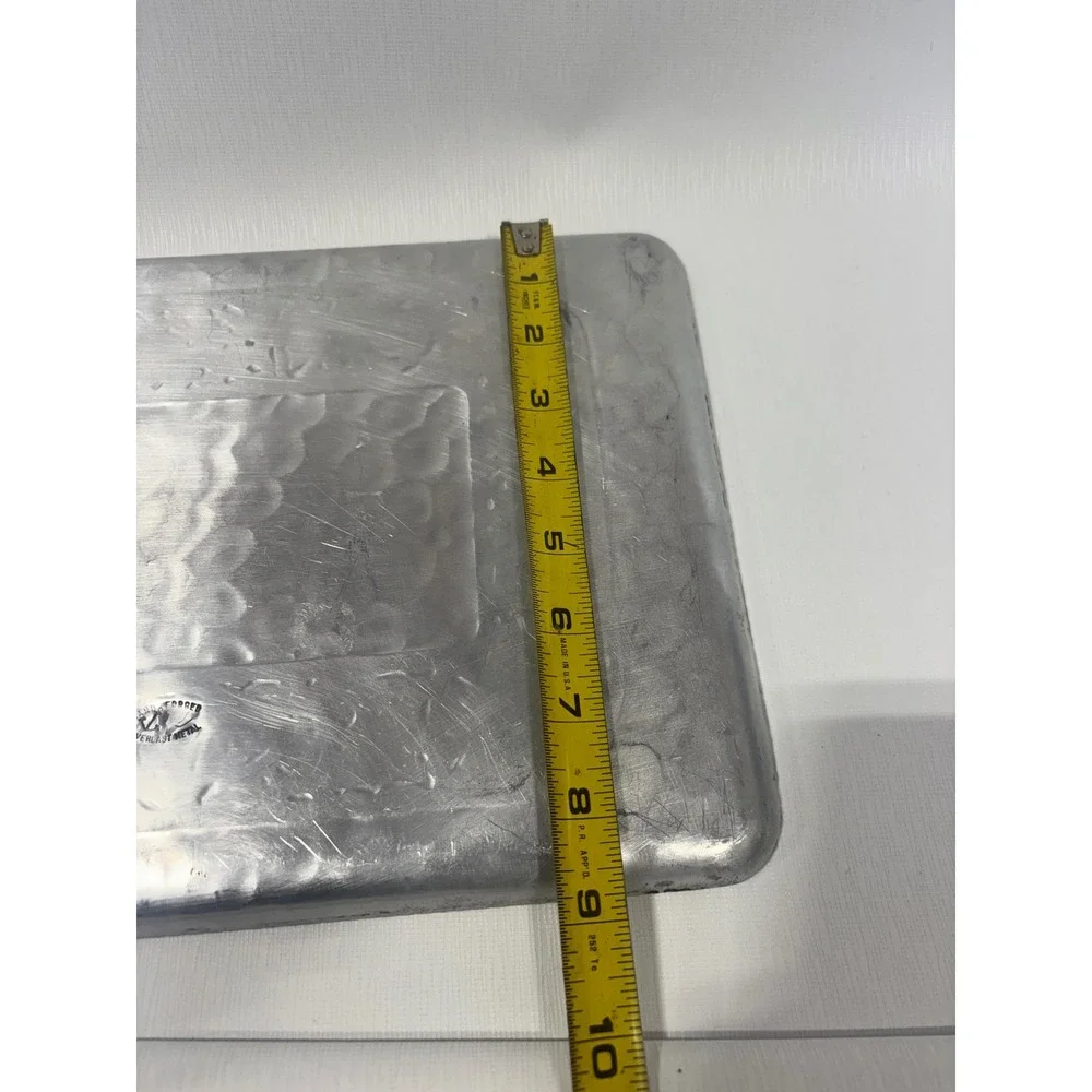 Everlast Metal Hand‎ Forged Aluminum Tray Vintage Floral Hammered